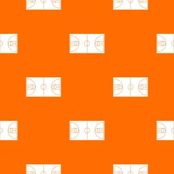 Basketball field pattern seamless Illustrazione stock
