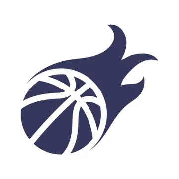 Basketball On Fire Icon Stock Illustration