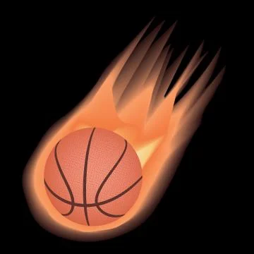 Basketball-fire Stock Illustration