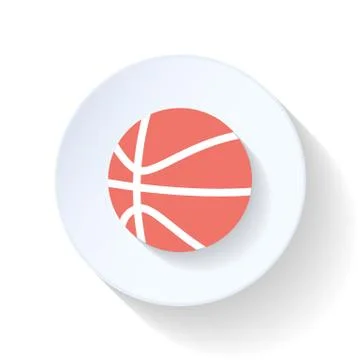 Basketball flat icon Stock Illustration