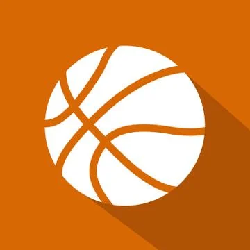 Basketball flat icon Stock Illustration
