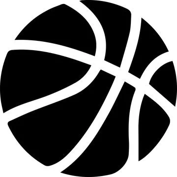 Basketball flat icon. Illustrazione stock