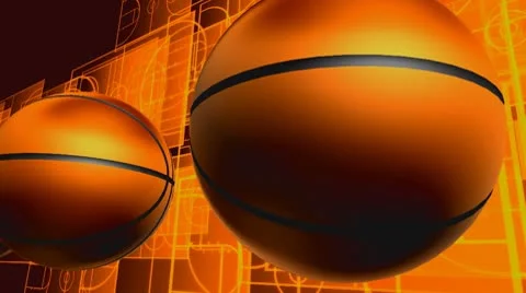 Basketball Fly-By Stock Footage 8968551