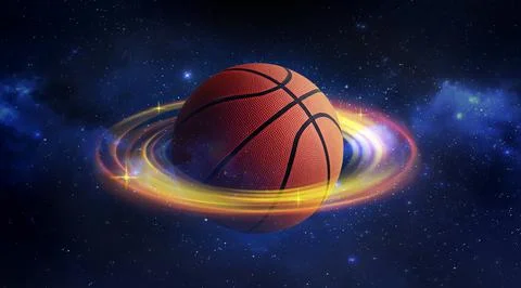 Basketball game concept. 3d render Stock Illustration