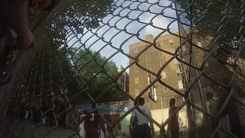 Basketball Game in Manhattan Stock Footage