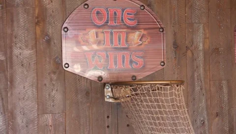 Basketball game at themepark Stock Footage 6732002