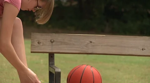 Basketball getting ready Stock Footage 920486