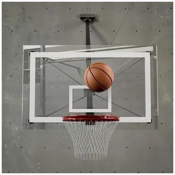 Basketball  going into the net Illustration
