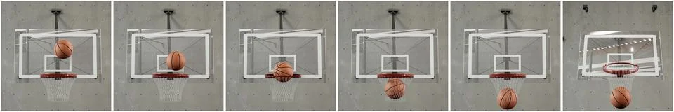 Basketball  going into the net Illustration