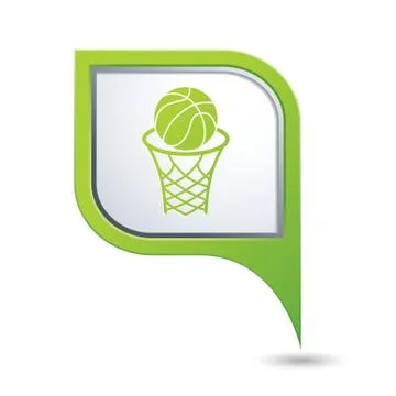 Basketball GREEN pointer Stock Illustration