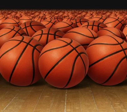 Basketball group Stock Illustration