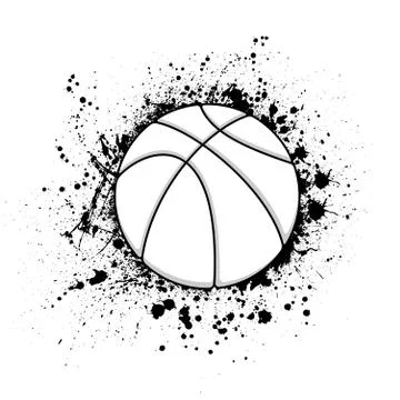 Basketball grunge symbol Stock Illustration