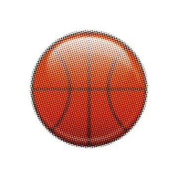 Basketball halftone Stock Illustration
