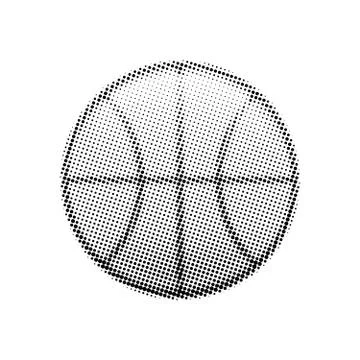 Basketball halftone Stock Illustration