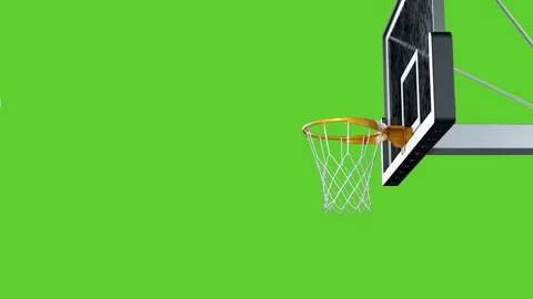 Basketball Hit The Basket In Slow Motion 