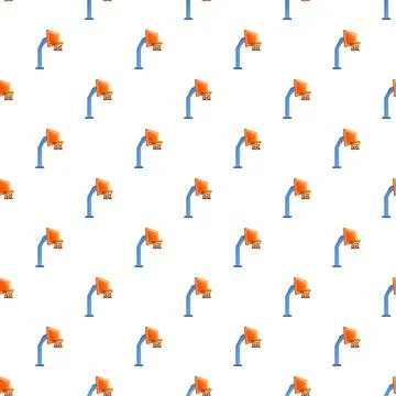 Basketball hoop and backboard vector seamless pattern イラスト素材