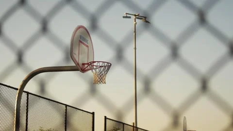 Basketball hoop with ball being shot int... | Stock Video | Pond5