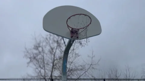 A Basketball Hoop on A Cloudy Day Video stock 230192952