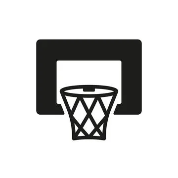 Basketball hoop icon vector basic design simple Stock Illustration