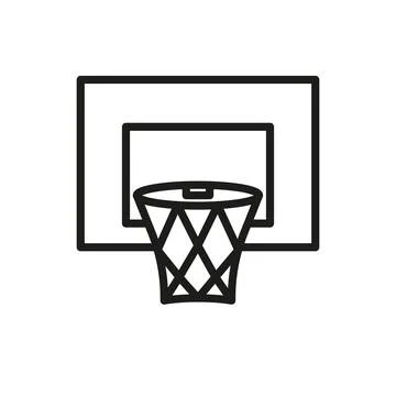 Basketball hoop icon vector basic design simple Stockillustratie
