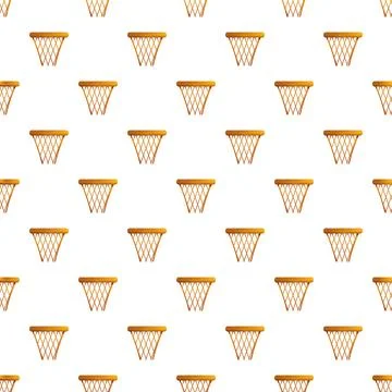 Basketball hoop net pattern repeating seamless background Illustrazione stock