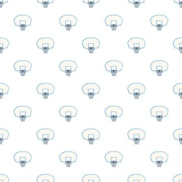 Basketball hoop seamless pattern background for athletic design Stock Illustration