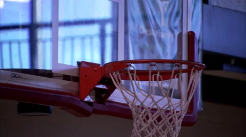 Basketball hoop side view Stock Footage 53002379