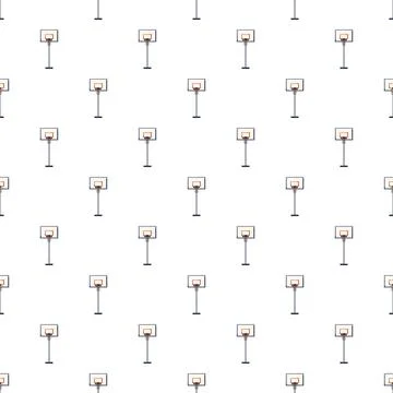 Basketball hoops creating seamless pattern on background Illustrazione stock
