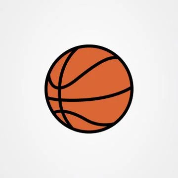 Basketball icon logo vector design. Stock Illustration