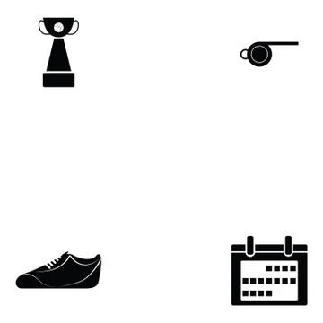 Basketball icon set Stock Illustration