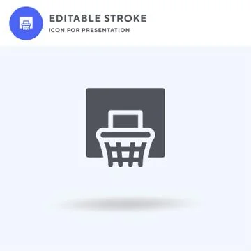 Basketball icon vector, filled flat sign, solid pictogram isolated on white,  스톡 일러스트
