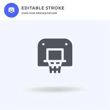 Basketball icon vector, filled flat sign, solid pictogram isolated on white Stock Illustration