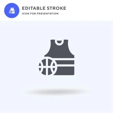 Basketball icon vector, filled flat sign, solid pictogram isolated on white Stock Illustration