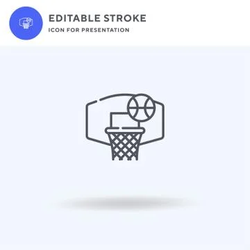 Basketball icon vector, filled flat sign, solid pictogram isolated on white Illustrazione stock