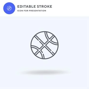 Basketball icon vector, filled flat sign, solid pictogram isolated on white Stock Illustration
