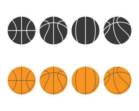 Basketball icon vector isolated on background, flat design and solid style Stockillustratie