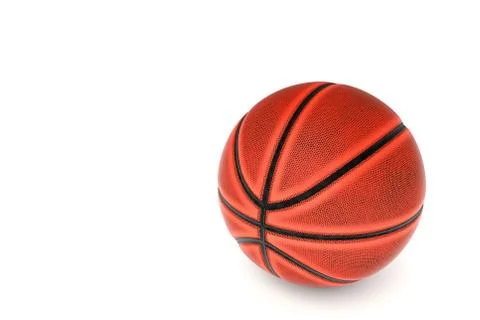 Basketball on isolate white background Stock Photos