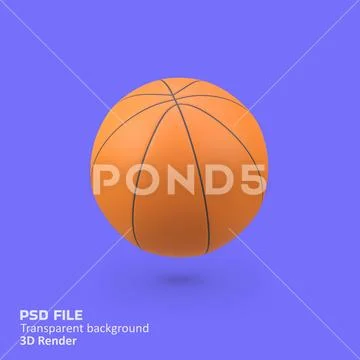Basketball isolated 3d render icon illustration PSD Template