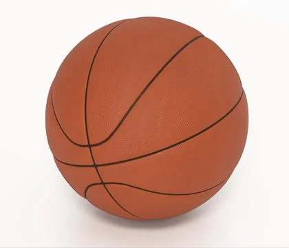 Basketball isolated on white background. 3D illustration Stock Illustration
