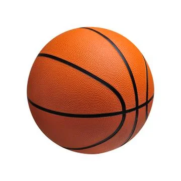 Basketball isolated on white background 库存照片