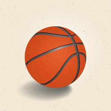 Basketball isolated on a white background. Vector flat Stock-Illustration