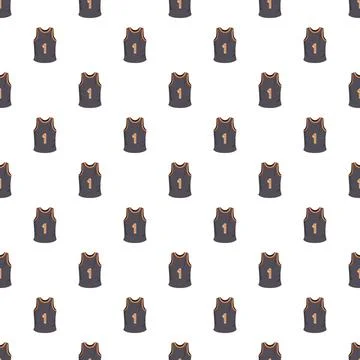 Basketball jersey seamless pattern background displaying number one Stock Illustration