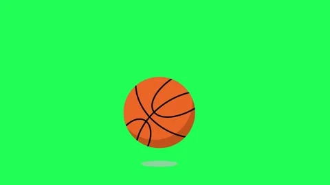 Basketball is jumping on Green Screen background. Basketball bouncing Stock-Footage 274633201
