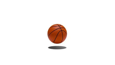 Basketball Jumping Towards Camera Isolated On White Stock Footage 340359868