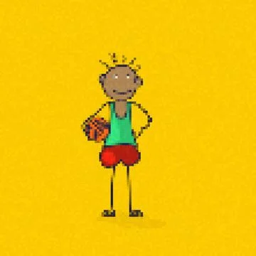 Basketball kid Stock Illustration