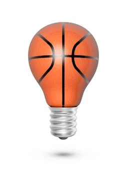 Basketball light bulb Illustrazione stock