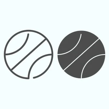 Basketball line and solid icon. A playing ball vector illustration isolated on Stock Illustration