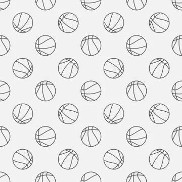 Basketball linear pattern Illustrazione stock