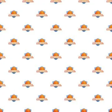 Basketball logo pattern creating a sports background for design Stock Illustration