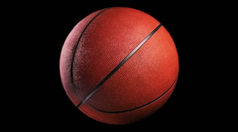 Basketball, loop seamless, isolated black backgraund Stock Footage 48304368